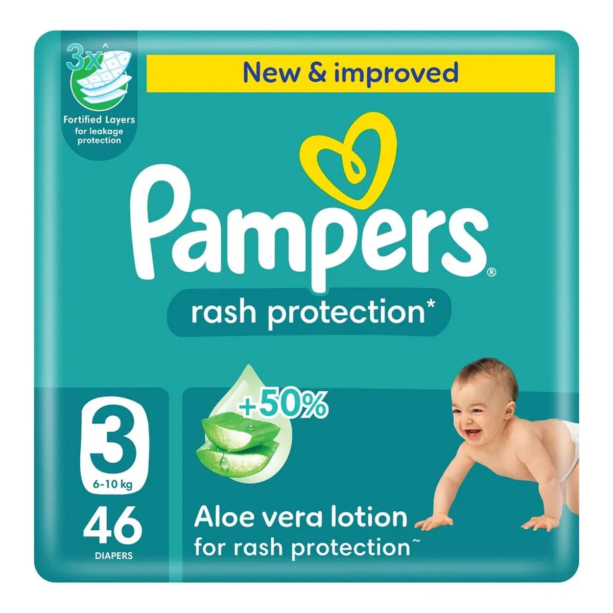 Pampers - Jambo Rash Protection Size 3 - 6-10 kg - 46 Diapers
