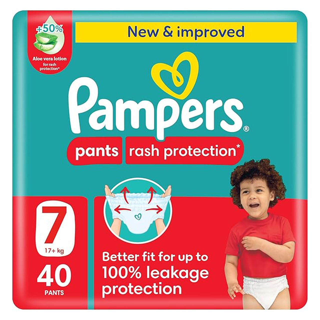 Pampers - Giant Rash Protection Pants Size 7 - +17 kg - 40 Diapers