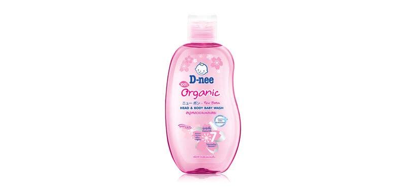 D-nee - Organic Head & Body Baby Wash - Newborn 200ml - Pink