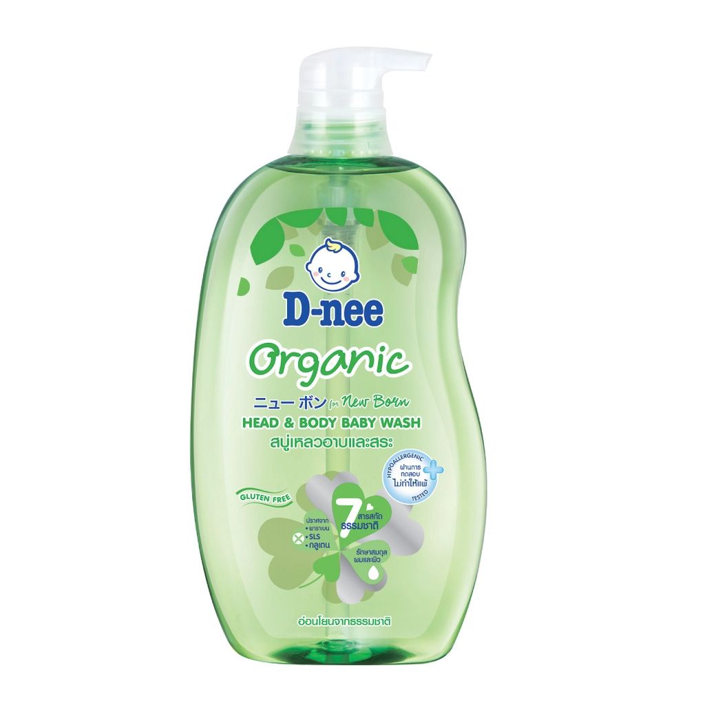 D-nee - Organic - Head and Body Baby Wash 800ml - Green