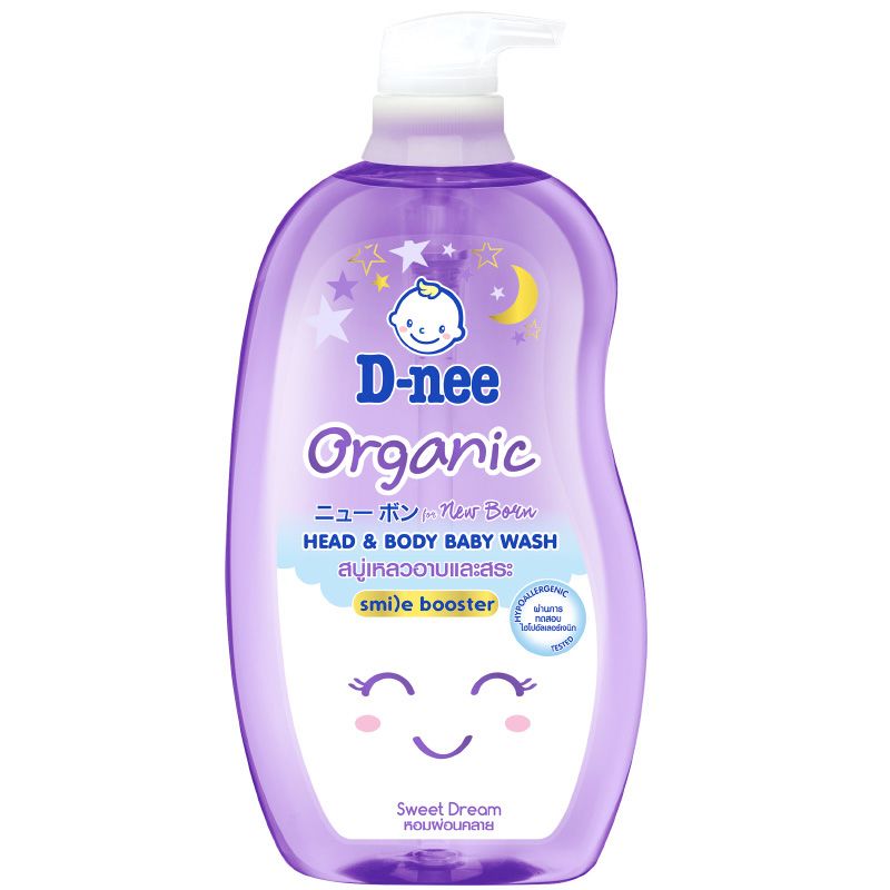 D-nee - Organic - Head and Body Baby Wash 800ml - Purple