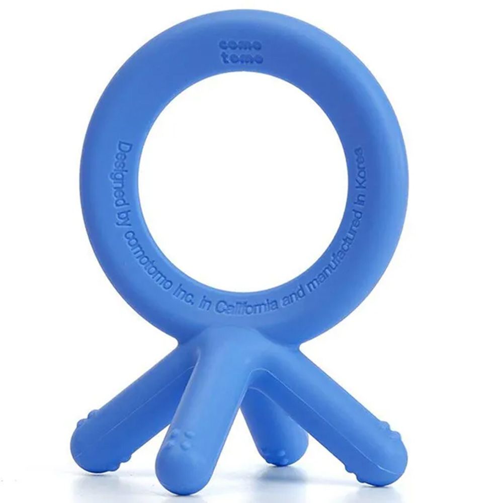 Comotomo - Silicone Baby Teether - 3+months - Blue