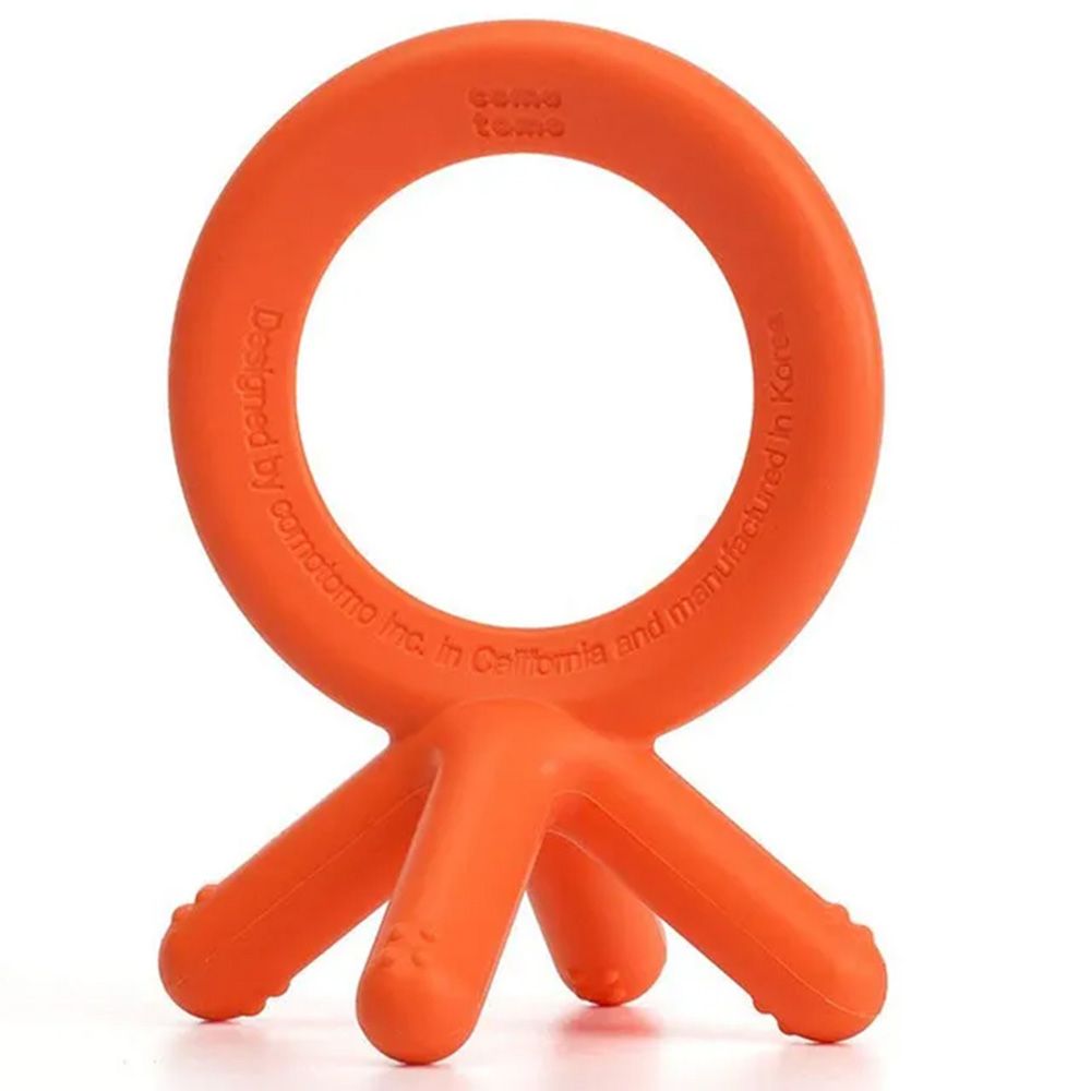 Comotomo - Silicone Baby Teether - 3+months - Orange
