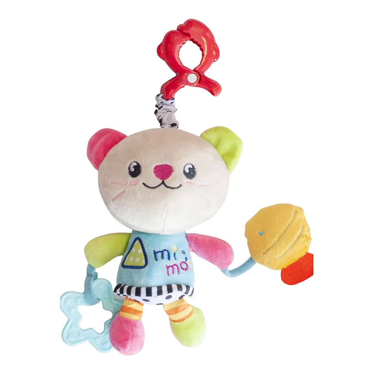 Moon - Pull String Musical Toy For Stroller - Kitty