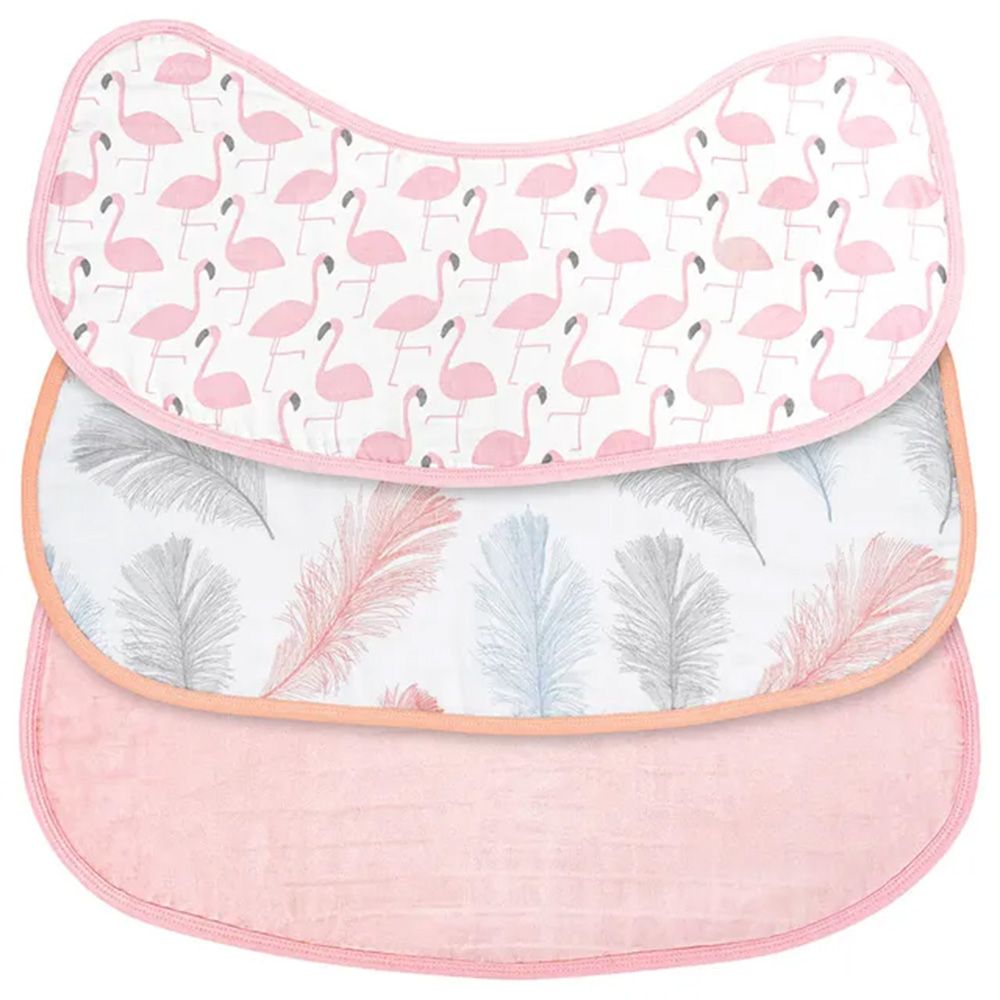 Moon - Organic Burpy Bib +0 months 3 pcs - pink