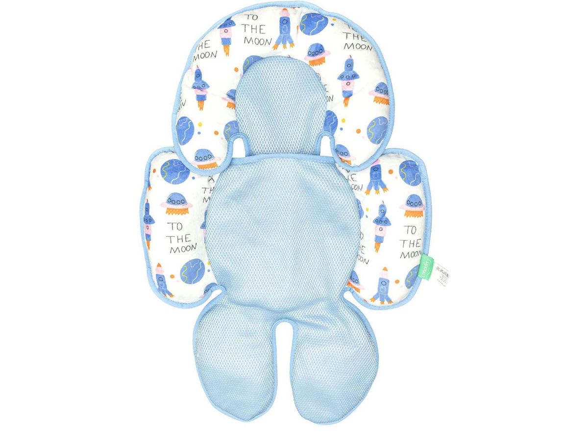 مون - وسادة دعم لكرسي السيارة - ازرق