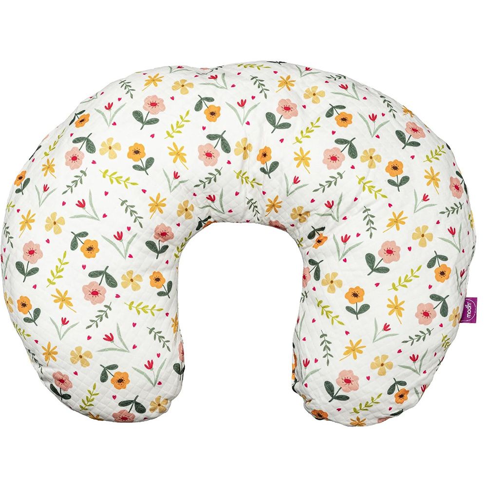 Moon - Portable Nursing Breast Feeding Baby Support Pillow Cushion With Washable Zippered - cover flowers - 0+ months