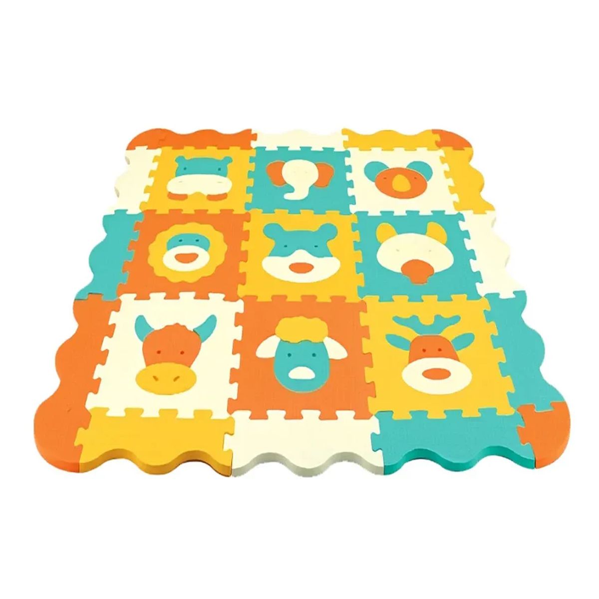 Moon - Puzzle Activity Floor Mat - Animal World - 9pcs