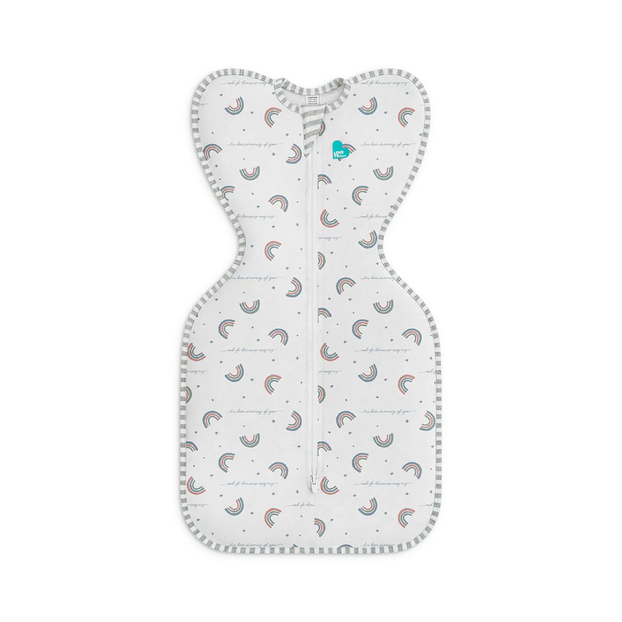 Love to Dream - Swaddle UP Original Cotton Designer Rainbow White NB