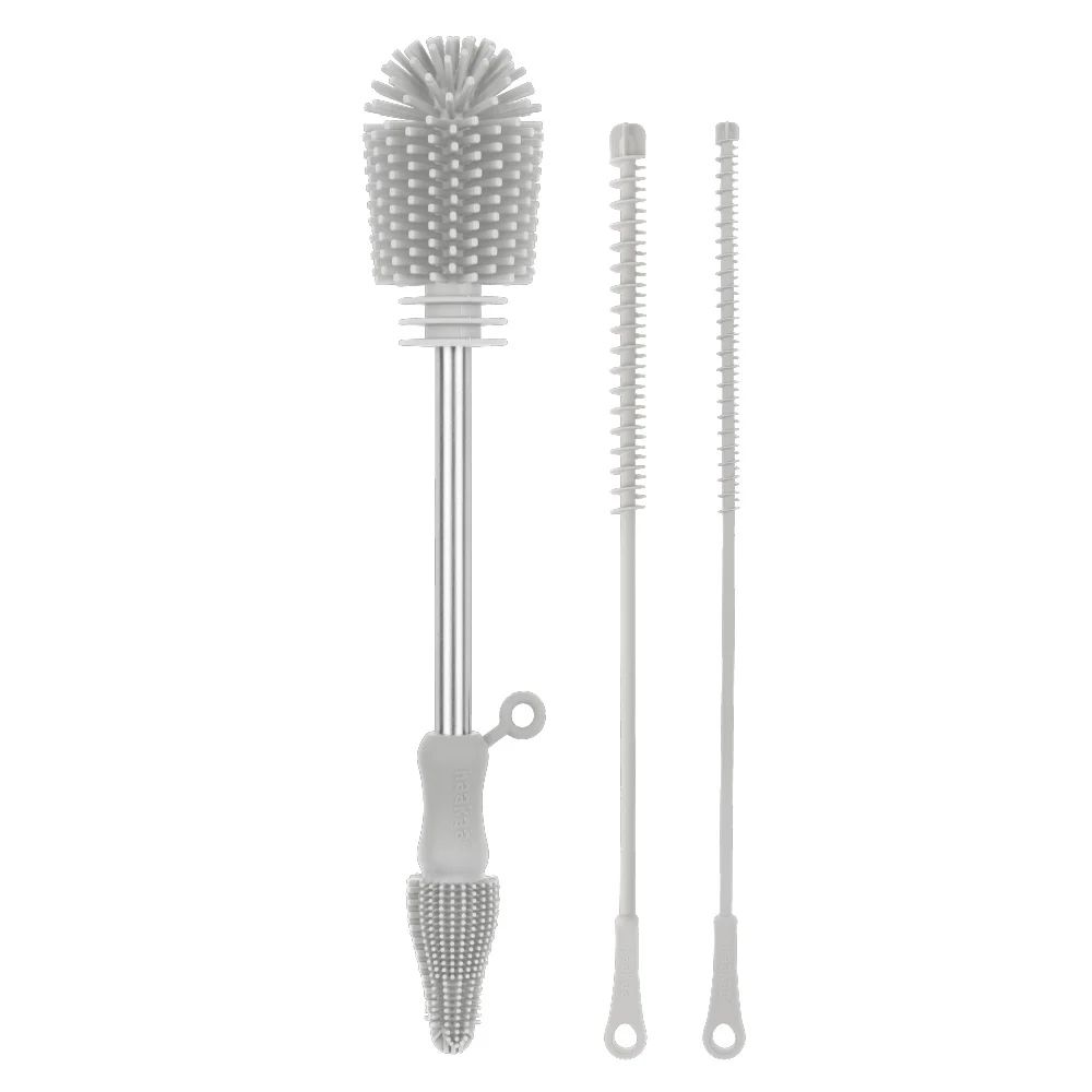 Haakaa - Silicone Double Ended Bottle Brush - Suva Grey