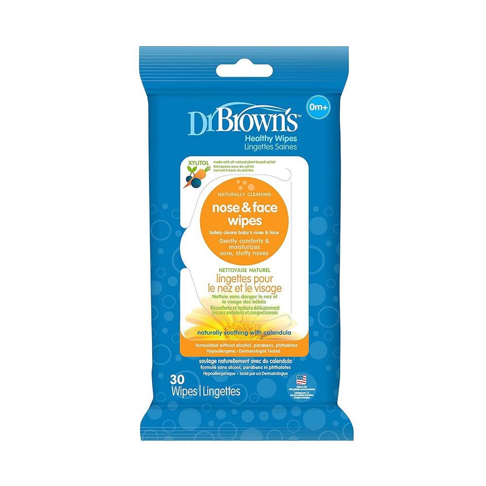 Dr.Brown’s - Nose And Face Wipes - 30 pcs