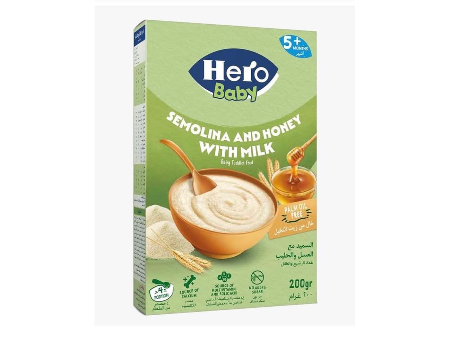 Hero Baby  -  Semolina Cerial with Honey and Milk 5m+