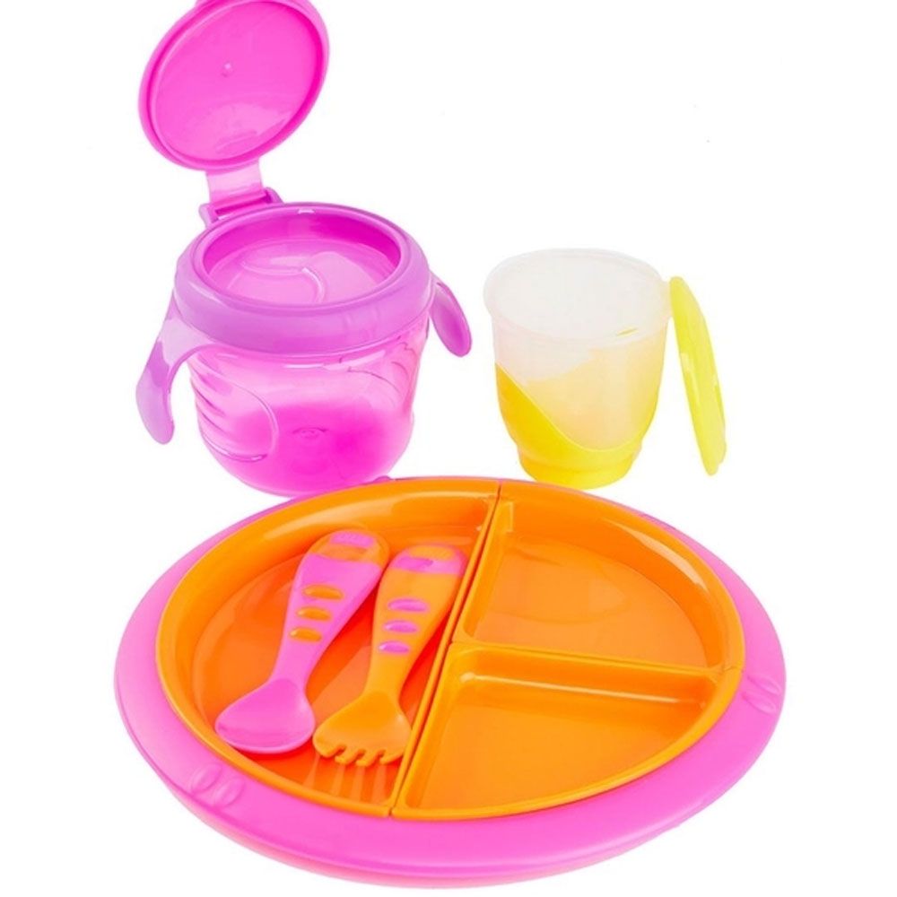 Mothercare - second stage feeding kit 18-6 months - pink