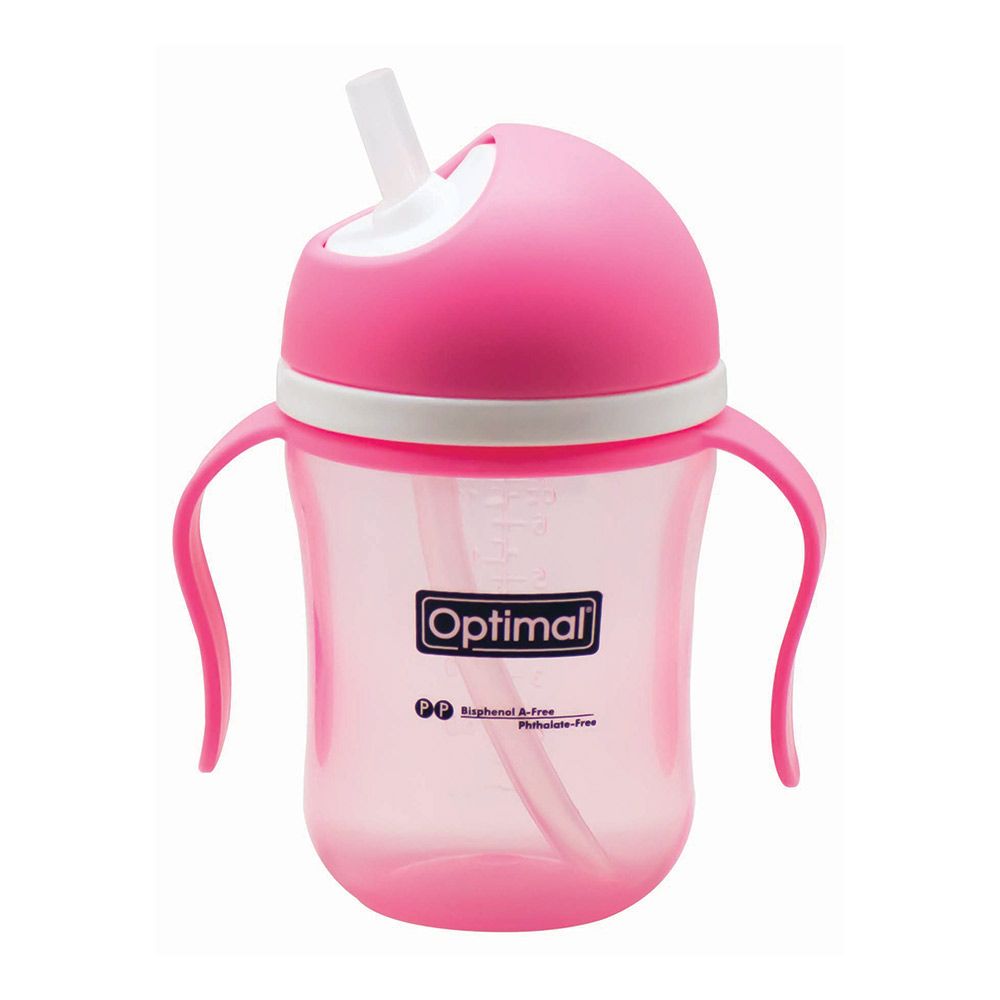 Optimal swivel head drinking bottle with handle 220ml - Pink