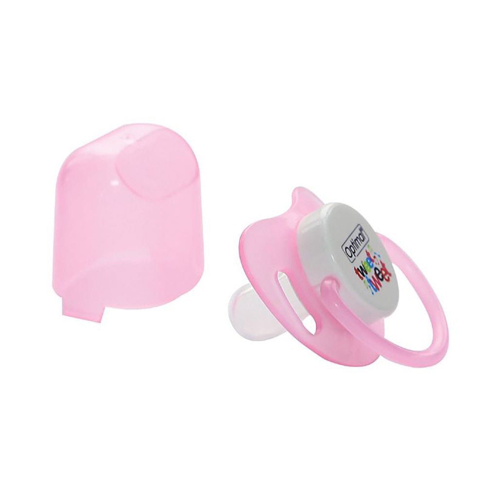 Optimal - Silicone Round Nipple Pacifier - 0+m - Pink
