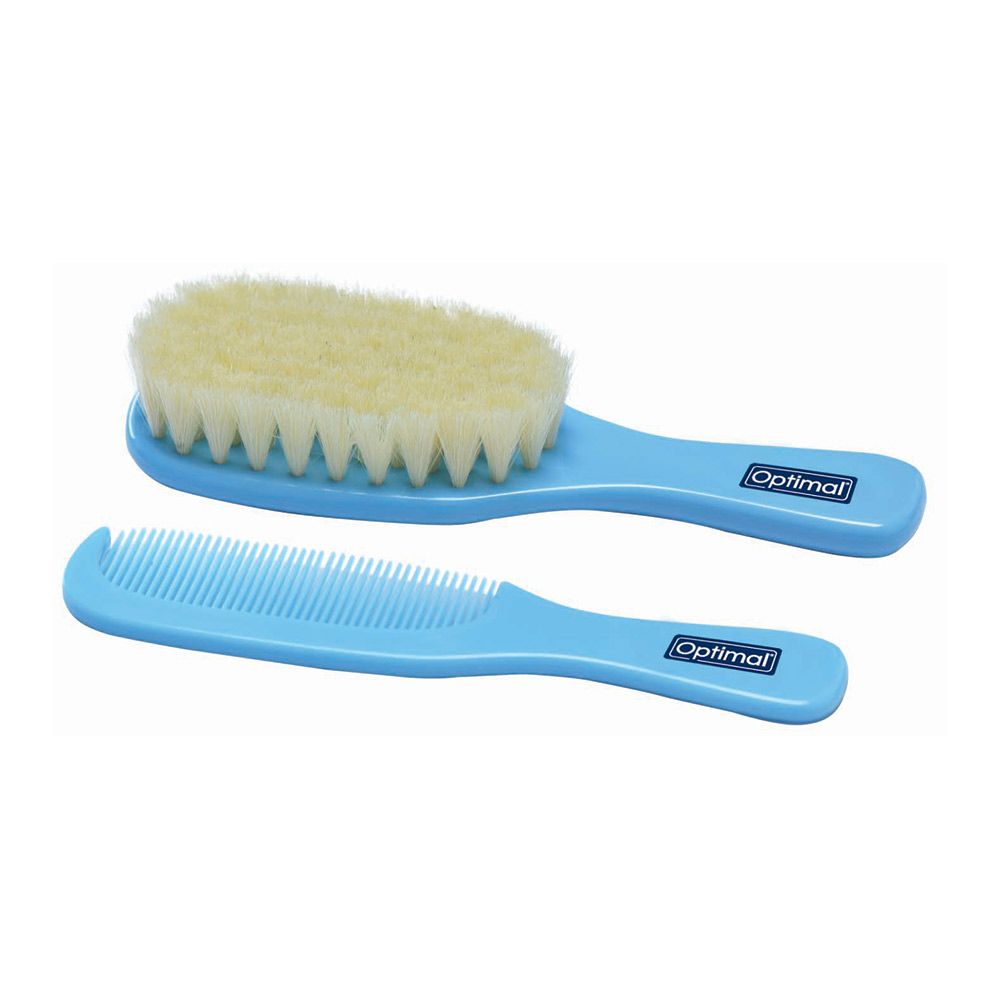 Optimal Hair brush and comb set - Blue