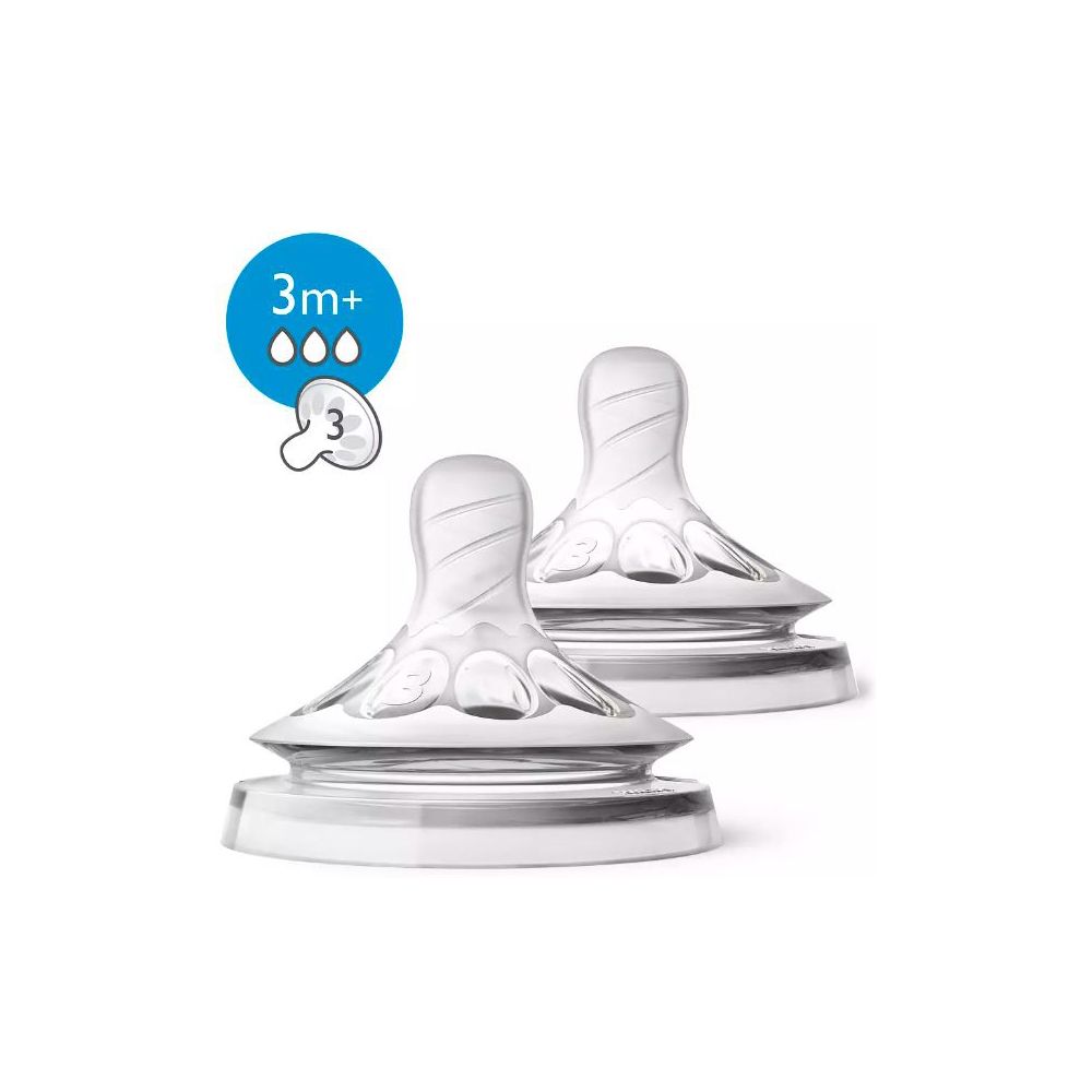 Philips AventNatural baby nipple-3m+/2 pieces