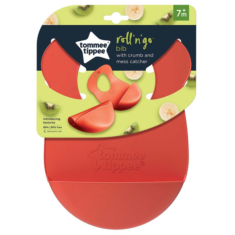 Tommee Tippee Explora Roll and Go Bib - Orange
