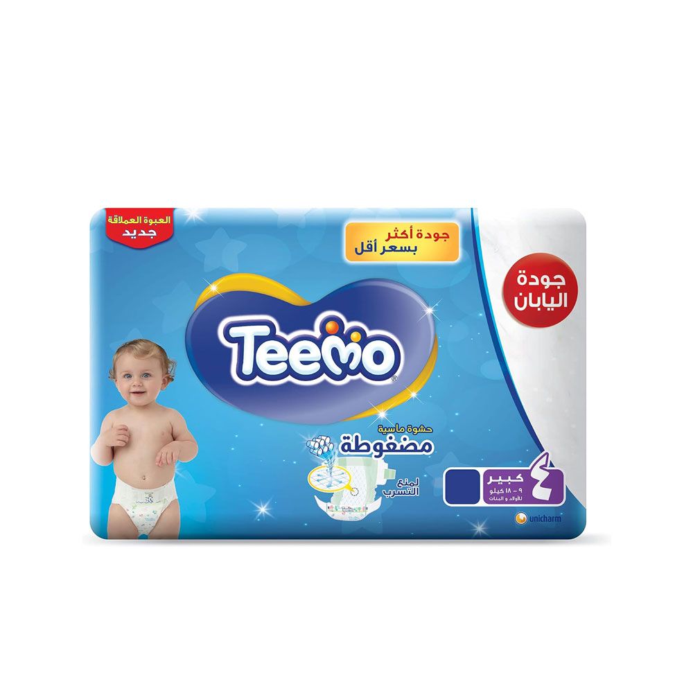 Teemo Baby Diapers Tapenumber 4 - from 9 to 18 kg - 24 dippers