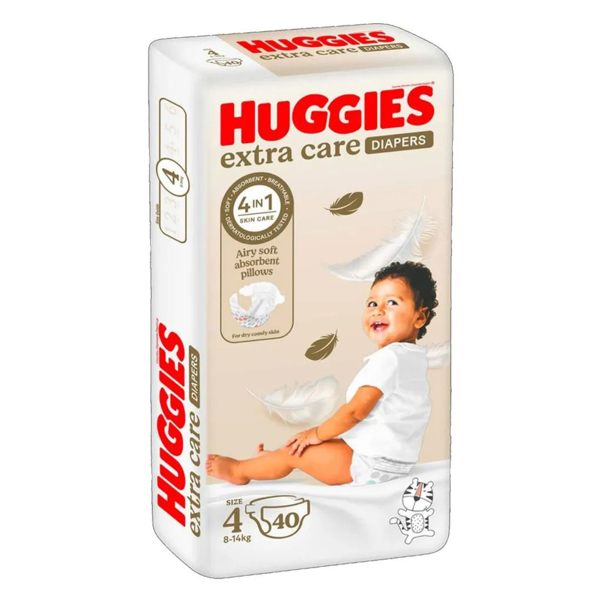 Huggies Number 4- Diapers Pack, 8-14Kg - 40 Diapers