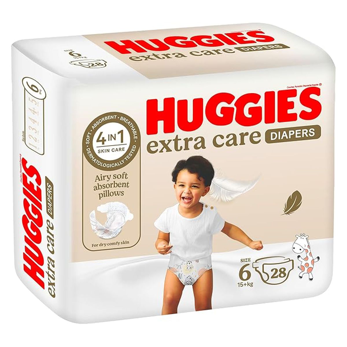 Huggies Number 6- Diapers Pack, 15+Kg - 32 Diapers