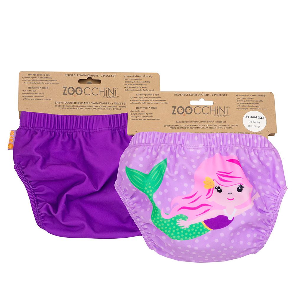 Zoocchini - Swim Diapers 2 pc sets - Mermaid - 12-24M