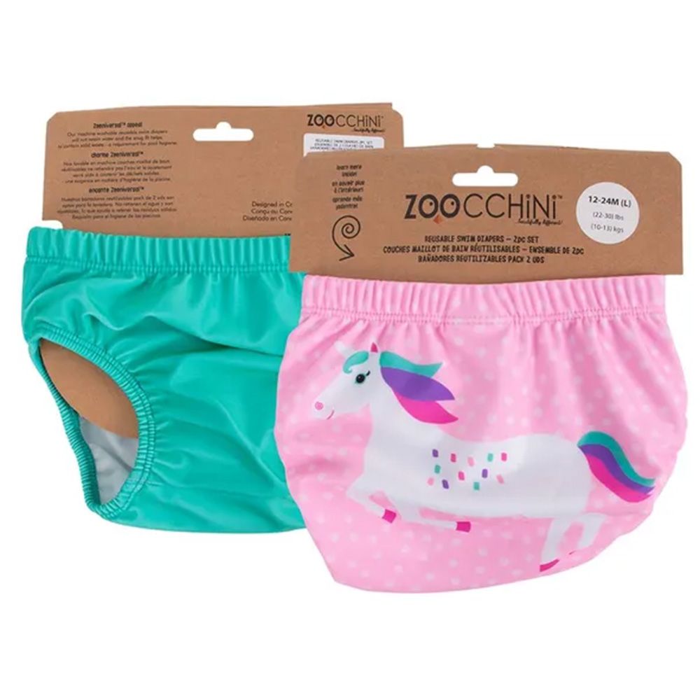 Zoocchini - Swim Diapers 2 pc sets - Unicorn - 6-12M