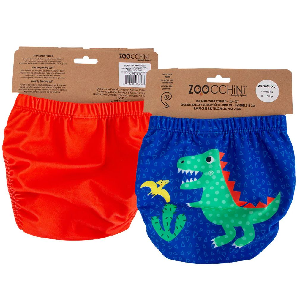 Zoocchini - Swim Diapers 2 pc sets - Dinosaur - 6-12M